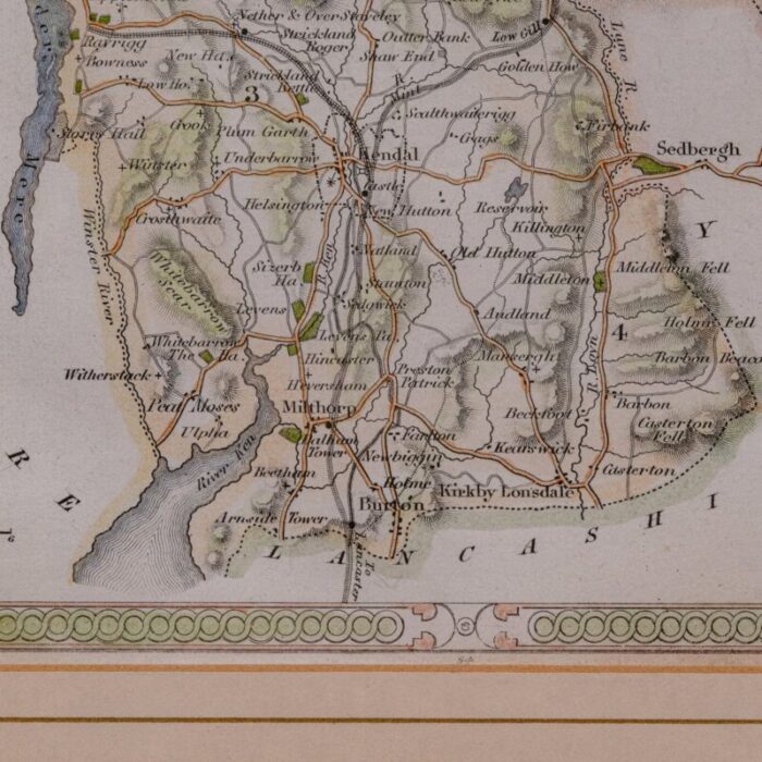 victorian english lithographic map of westmoreland 12