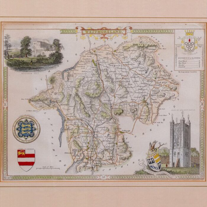 victorian english lithographic map of westmoreland 5