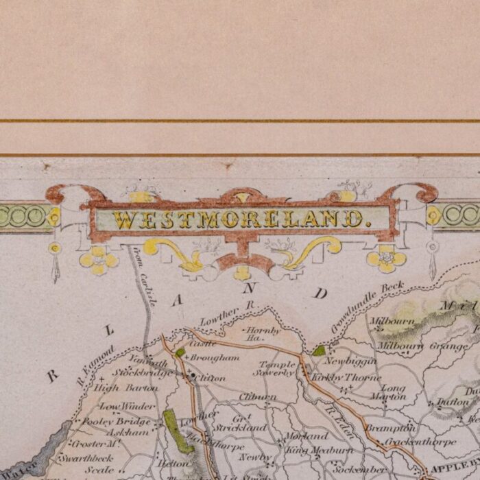 victorian english lithographic map of westmoreland 6