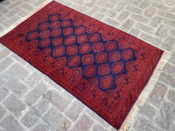 vintage 34 x 59 handmade sarooq afghan rug geometric pattern wool area rug 2826