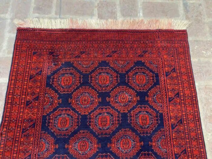 vintage 34 x 59 handmade sarooq afghan rug geometric pattern wool area rug 4928