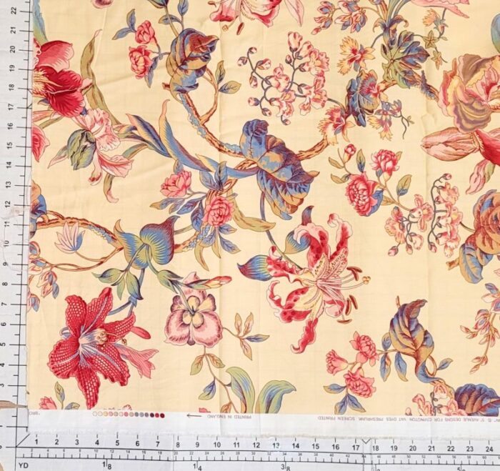 vintage 5th avenue design for covington brompton tropical floral cotton twill 5 yards 2593