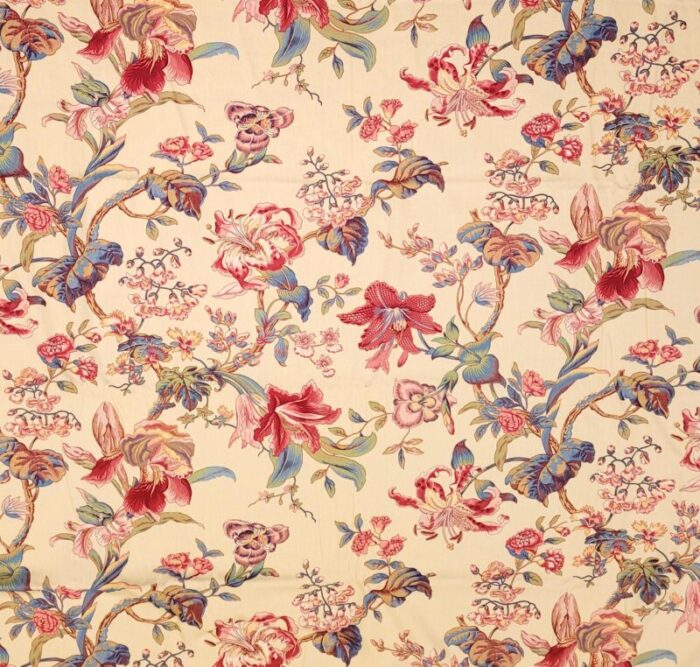 vintage 5th avenue design for covington brompton tropical floral cotton twill 5 yards 3312