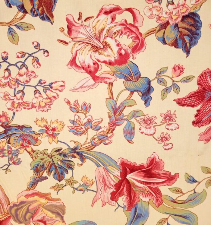 vintage 5th avenue design for covington brompton tropical floral cotton twill 5 yards 4238