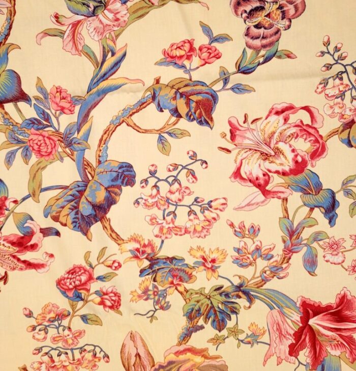 vintage 5th avenue design for covington brompton tropical floral cotton twill 5 yards 8309