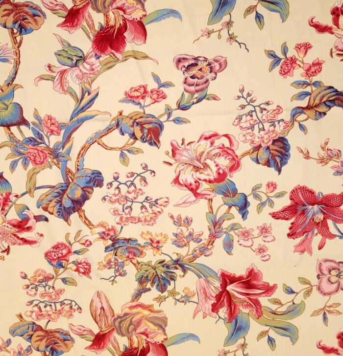 vintage 5th avenue design for covington brompton tropical floral cotton twill 5 yards 8314