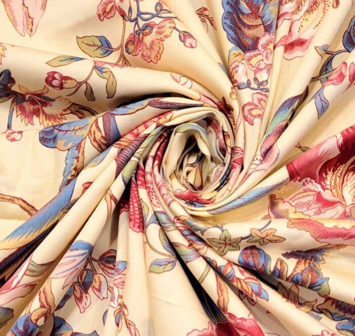 vintage 5th avenue design for covington brompton tropical floral cotton twill 5 yards 9914