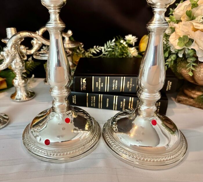 vintage amstom sterling silver candelabras a pair 0606