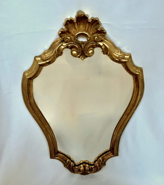 vintage belgian rococo style gilded mirror 5175