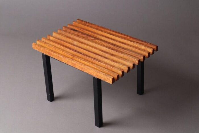 vintage bench in wood 1960s 6110