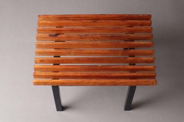 vintage bench in wood 1960s 6511