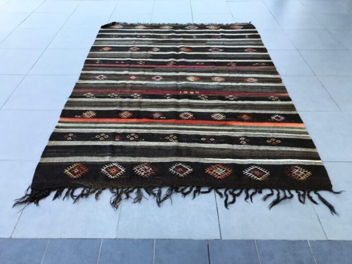 vintage boho kilim rug 1980s 8