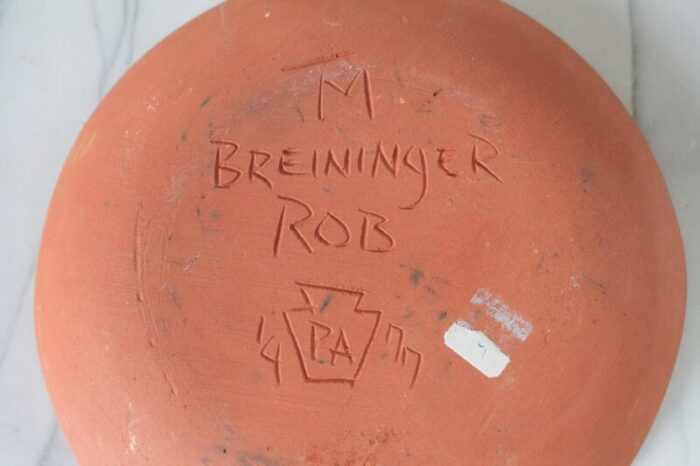 vintage breininger redware pottery 0896