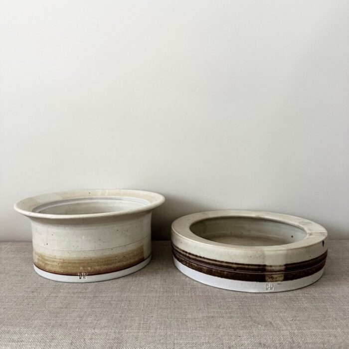 vintage ceramic bowls 1970s set of 2 1