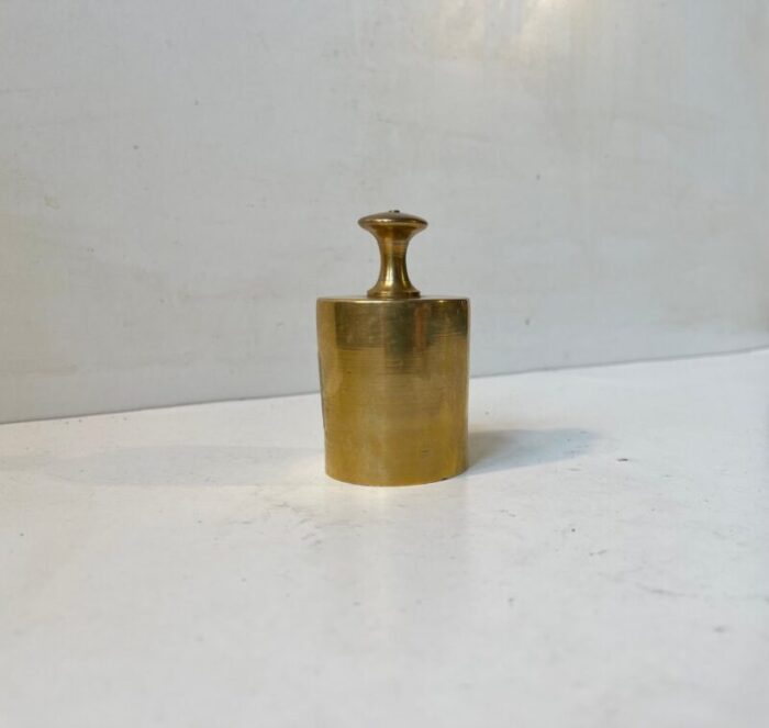 vintage danish butler bell in brass 1970s 2