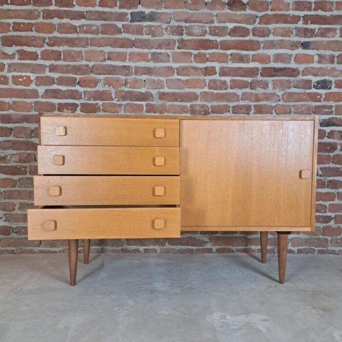 vintage danish sideboard in oak 1960 1543