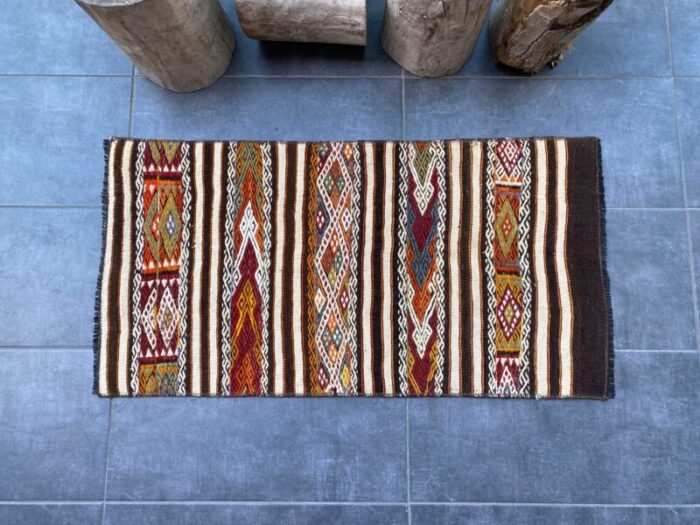 vintage flatweave neutral vintage kilim rug 8312