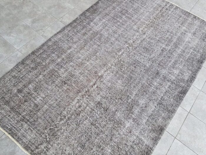 vintage gray overdyed rug 1960 10