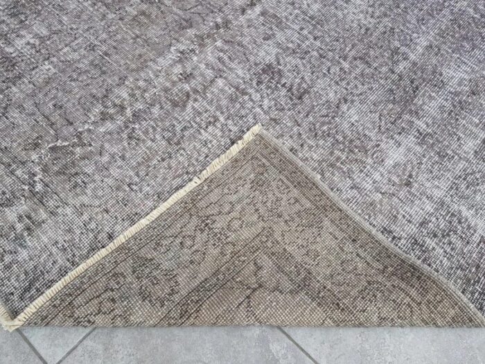 vintage gray overdyed rug 1960 2