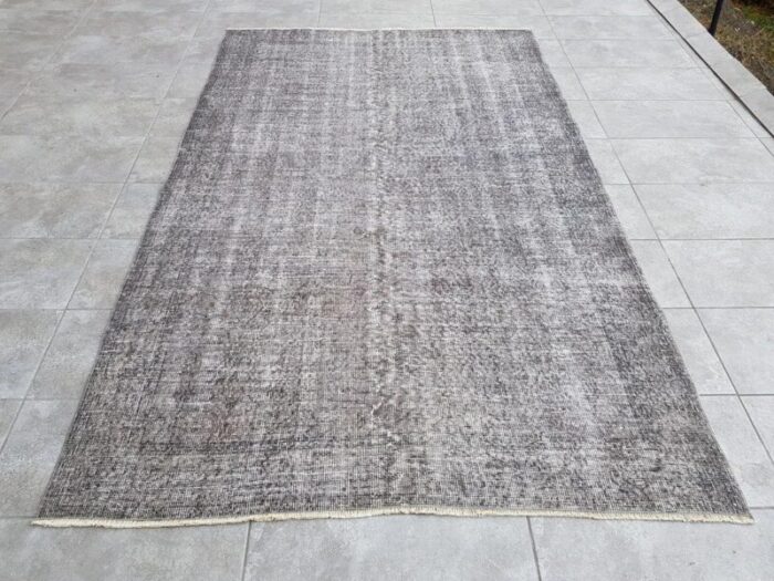 vintage gray overdyed rug 1960 4