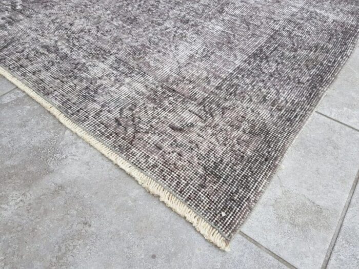 vintage gray overdyed rug 1960 5