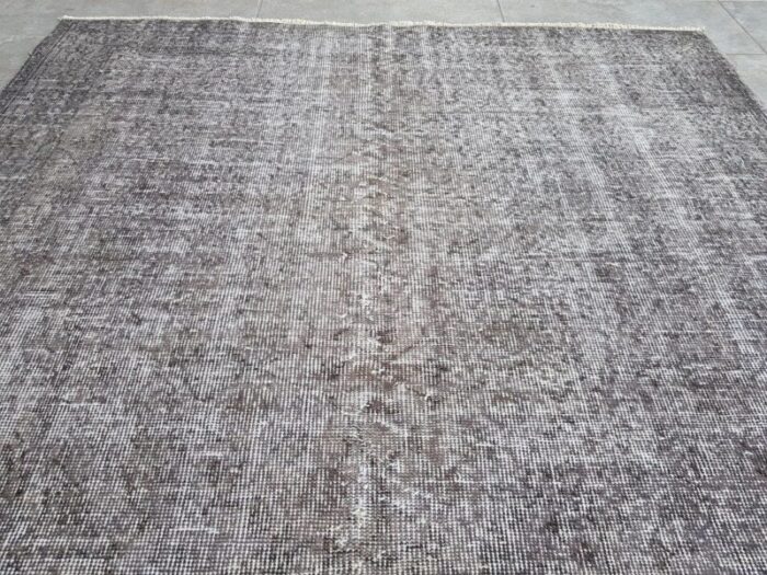 vintage gray overdyed rug 1960 6