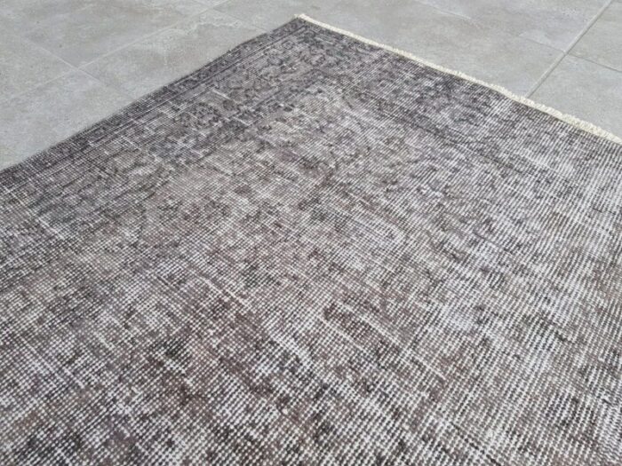 vintage gray overdyed rug 1960 8