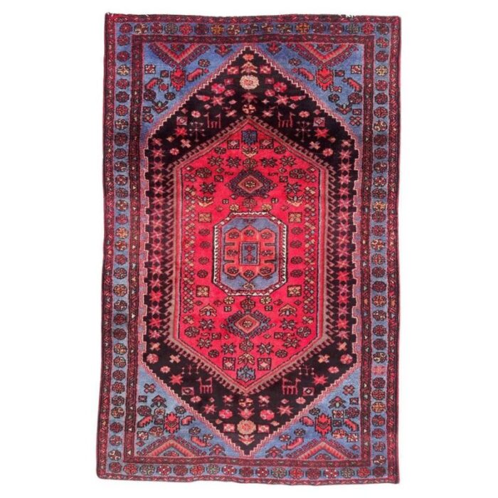 vintage hamadan rug 1950s 1 1