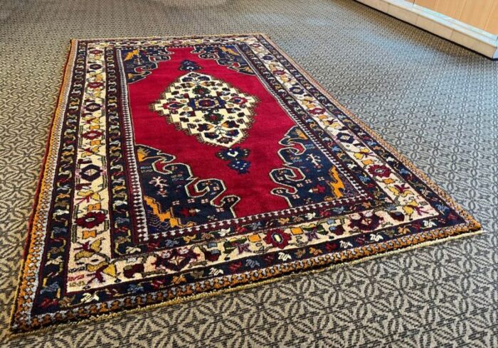 vintage handmade rug 1980s 6