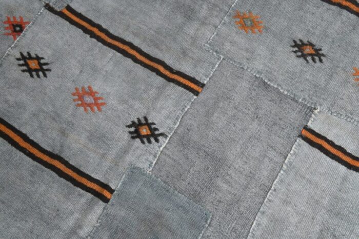 vintage hemp rug in grey 6