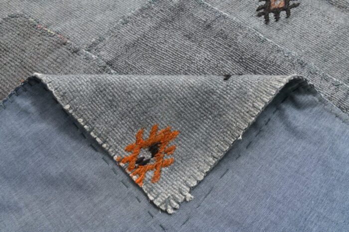 vintage hemp rug in grey 9