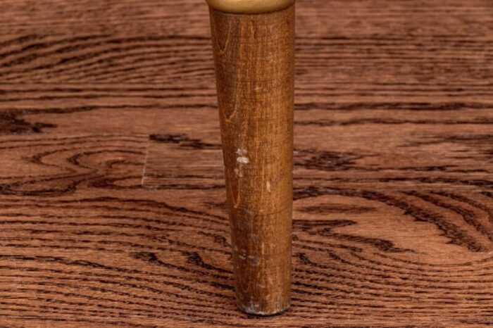 vintage hitchcock style wooden stool with natural cane seat 6638