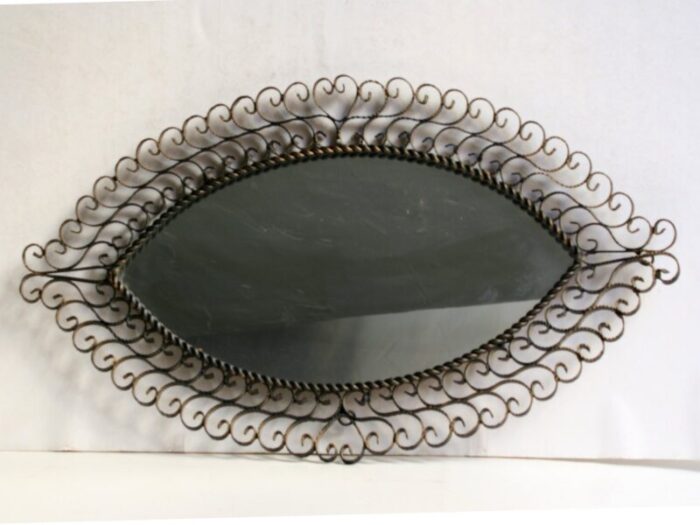 vintage iron eye mirror 1950s 2