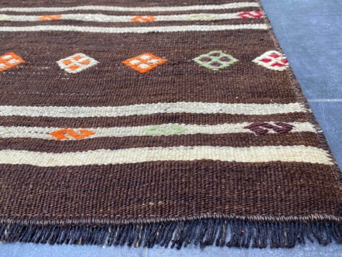 vintage kurdish area wool rug 0368