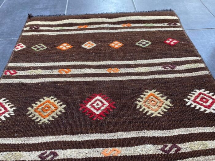 vintage kurdish area wool rug 2667