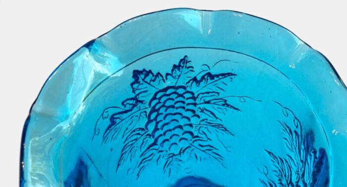 vintage le smith blue compote dish 0714