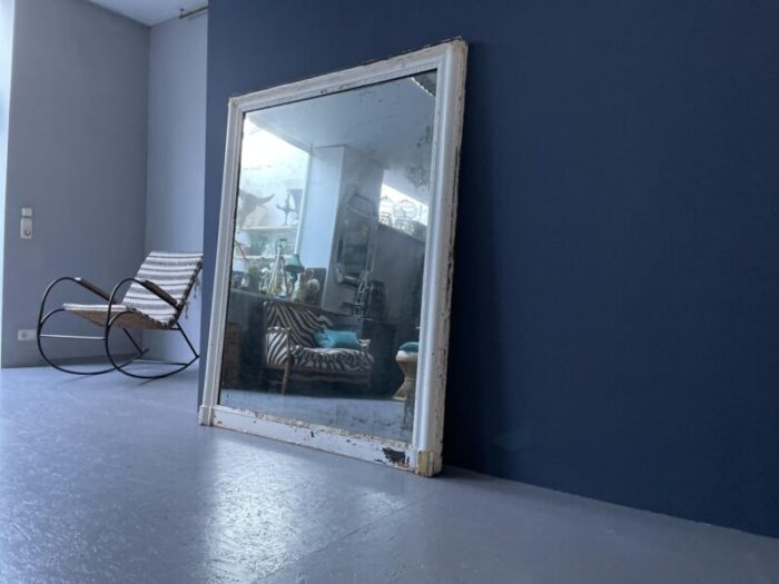 vintage mirror in white frame 4