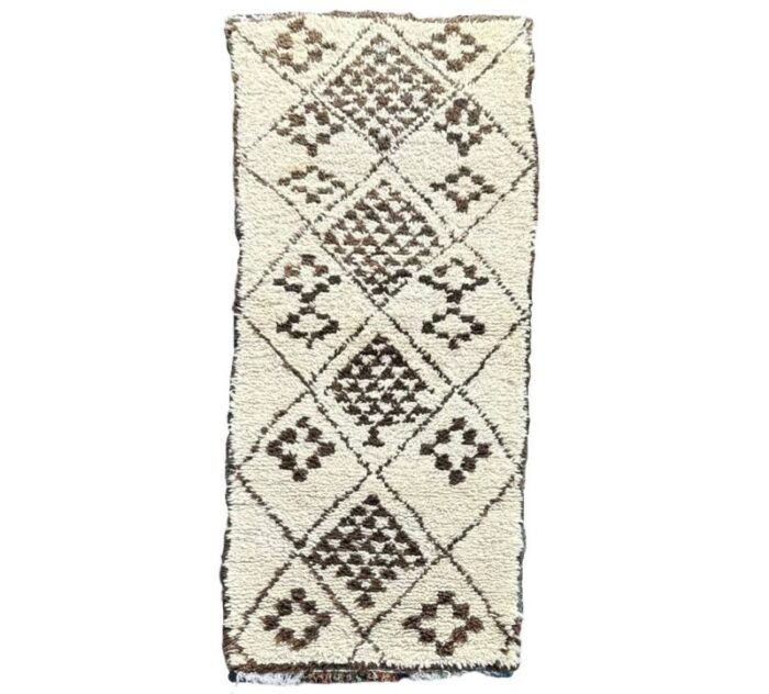 vintage modern moroccan berber beni ouarain rug 1