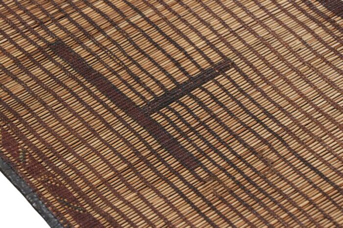 vintage moroccan tuareg mat in beige with geometric patterns from rug and kilim 7449