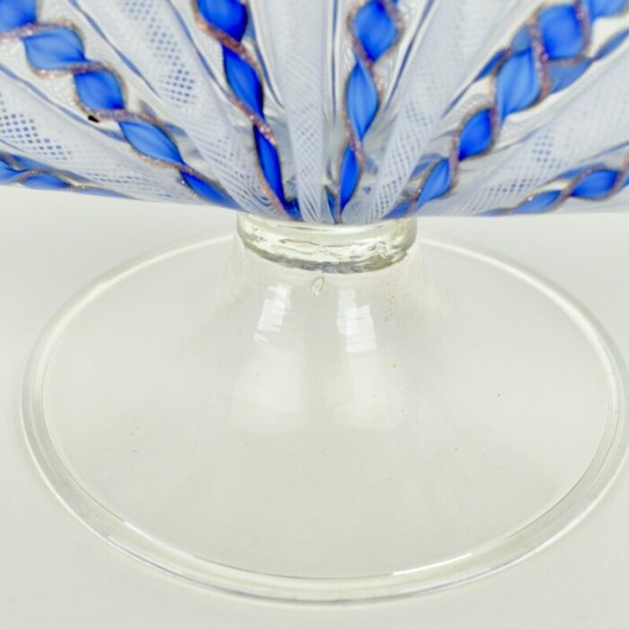 vintage murano glass latticino napkin holder 1960s 7