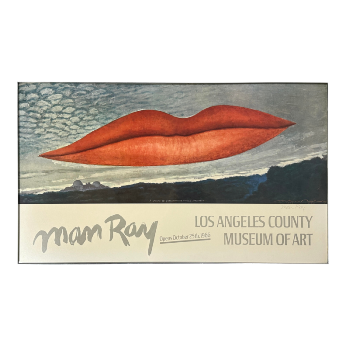 vintage original 1966 man ray lacma exhibition print signedframed 8259