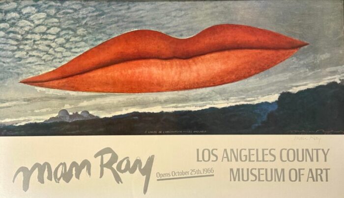 vintage original 1966 man ray lacma exhibition print signedframed 9682