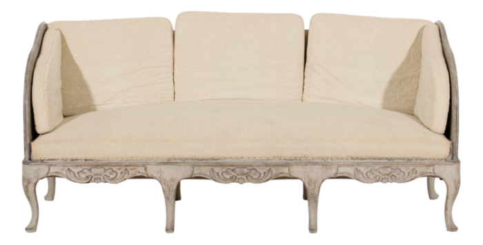 vintage rococo swedish sofa 5014