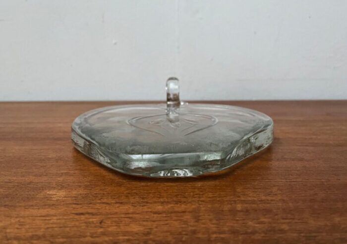 vintage scandinavian heavy glass plate 1970s 21