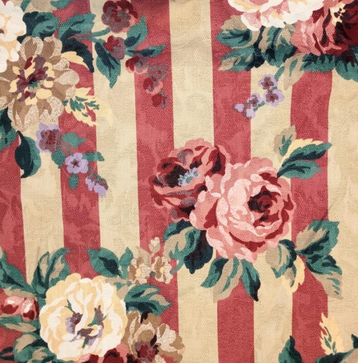 vintage stanley king for fabricut floral striped cotton jacquard 5 yards 4400