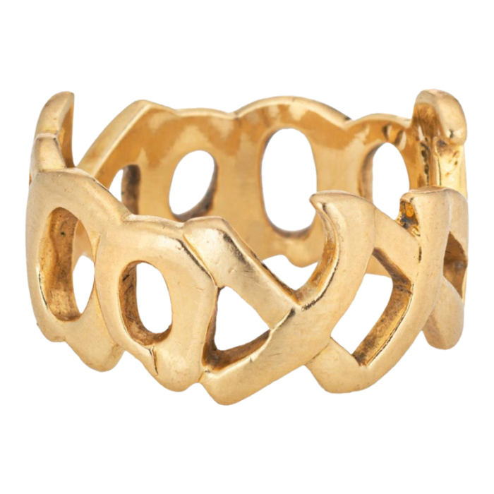 vintage tiffany and co ring sz 5 love and kisses paloma picasso c1984 18k gold xo 7266