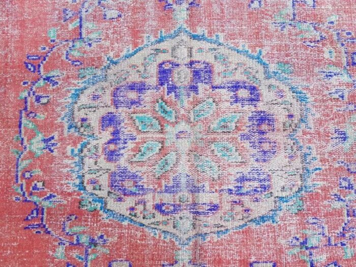 vintage turkish area rug 1960s 2 2