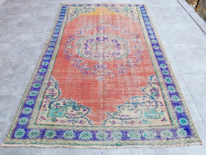 vintage turkish area rug 1960s 5 2