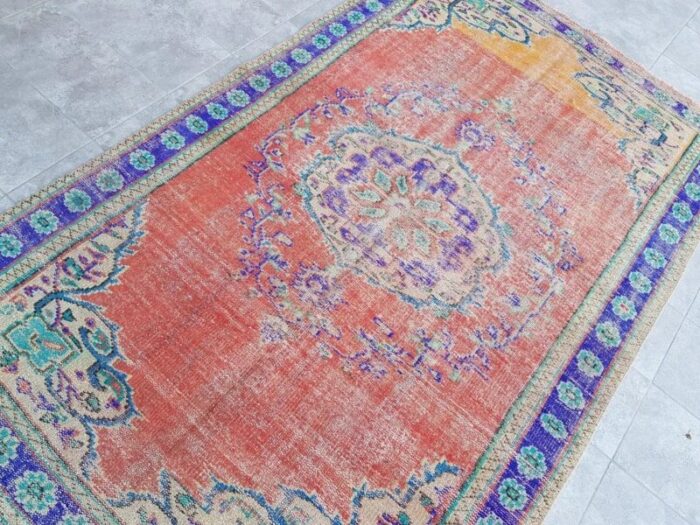 vintage turkish area rug 1960s 8 2