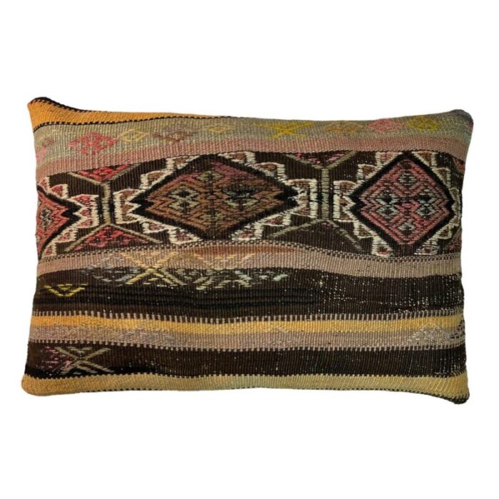 vintage turkish handmade cushion cover 1970s 6236